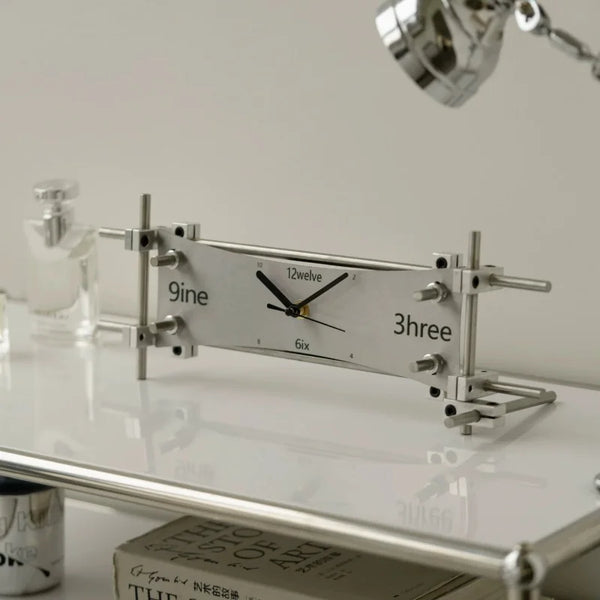 Horloge Murale Métal Style Bauhaus Nordique 40cm