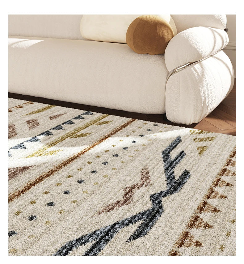 Tapis Chaud Rétro Antidérapant Lavable Salon