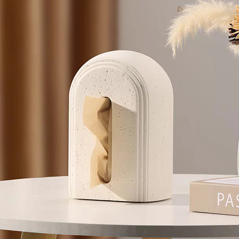 Vertical Tissue Box – Cream Luxe Style