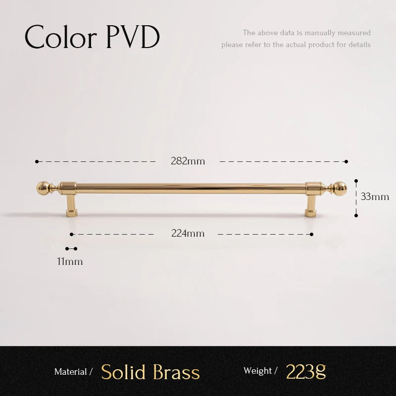 Brass Cabinet Handle – PVD Gold Finish