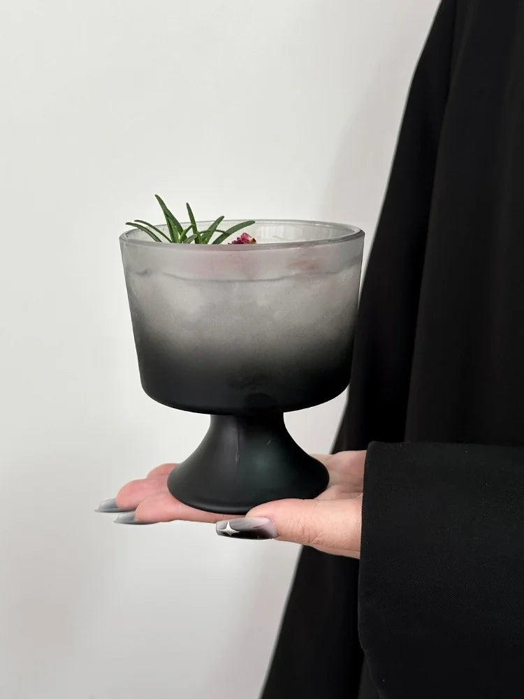 Frosted Dessert Glass – Gradient Black
