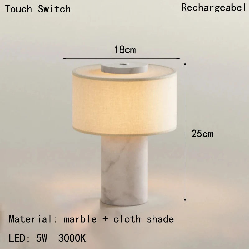 Lampe de Table LED Marbre Haut de Gamme