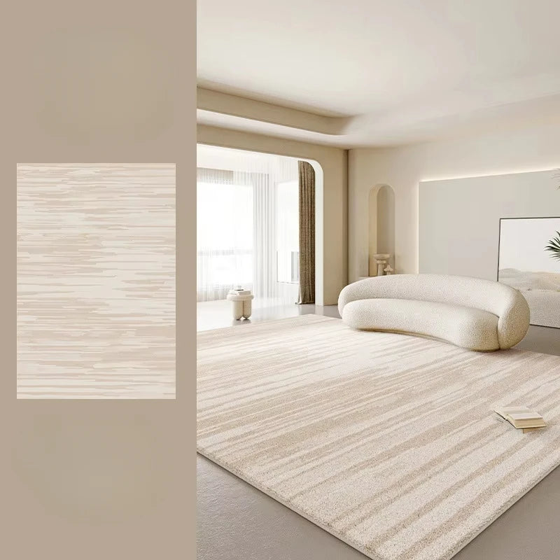 Tapis Crème Épais Lavable Grande Surface Peluche