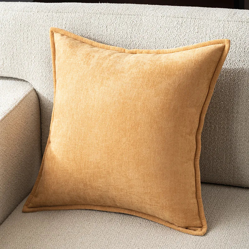 Housse de Coussin Chenille Rétro - Design Élégant