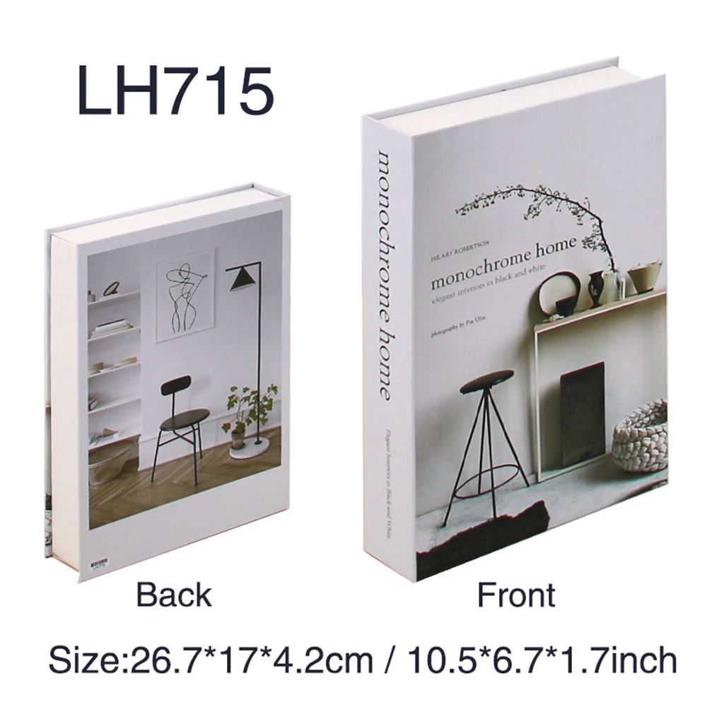 Ensemble Livres Décoratifs Factices Pliables Style Nordique