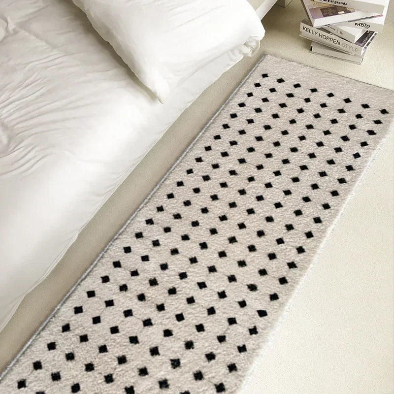Tapis de Chevet Minimaliste à Rayures - Doux et Antidérapant