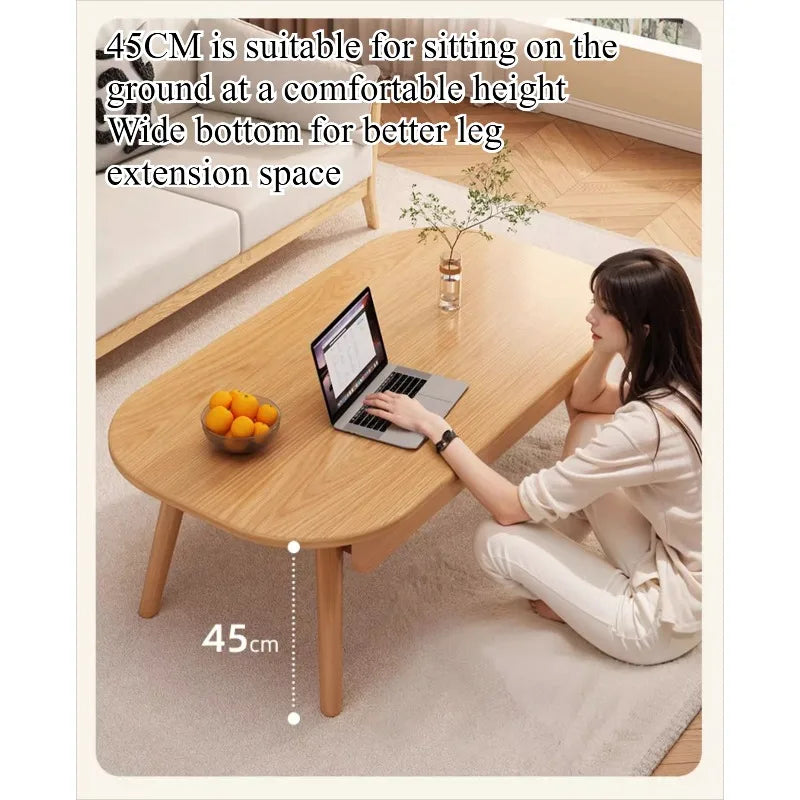 Table Basse Bois Massif - Design Simple et Moderne