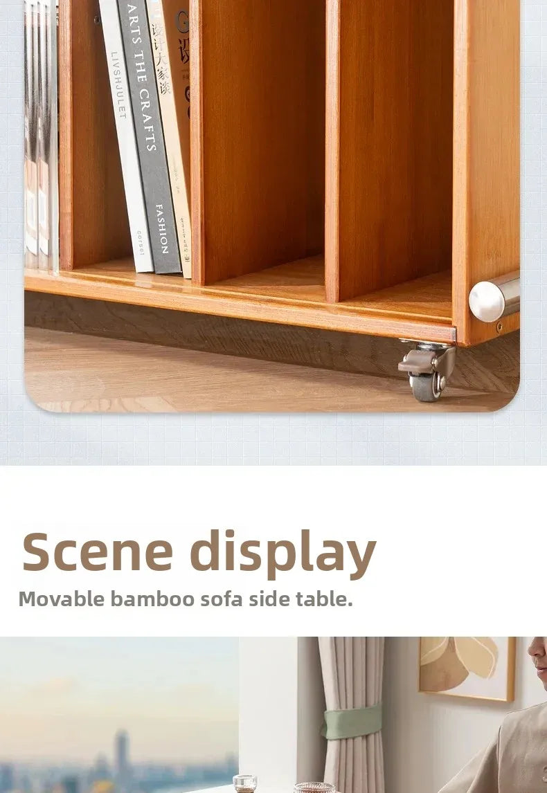 Table de Chevet Nordique avec Rangement Amovible