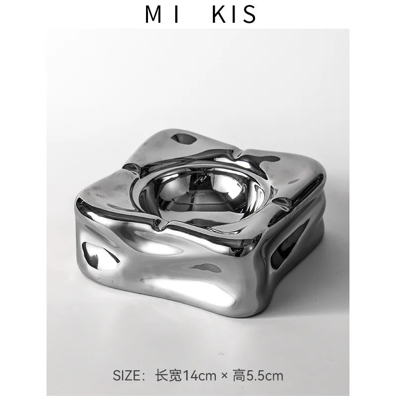 Ceramic Ashtray – Anti-Ash Design, Living Room Decor