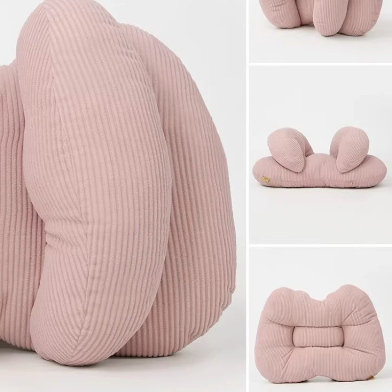 Coussin Lombaire en Velours - Soutien Dos Ergonomique