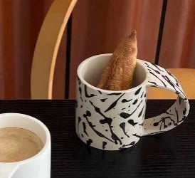 Tasse en Céramique Mouchetée Style Rétro