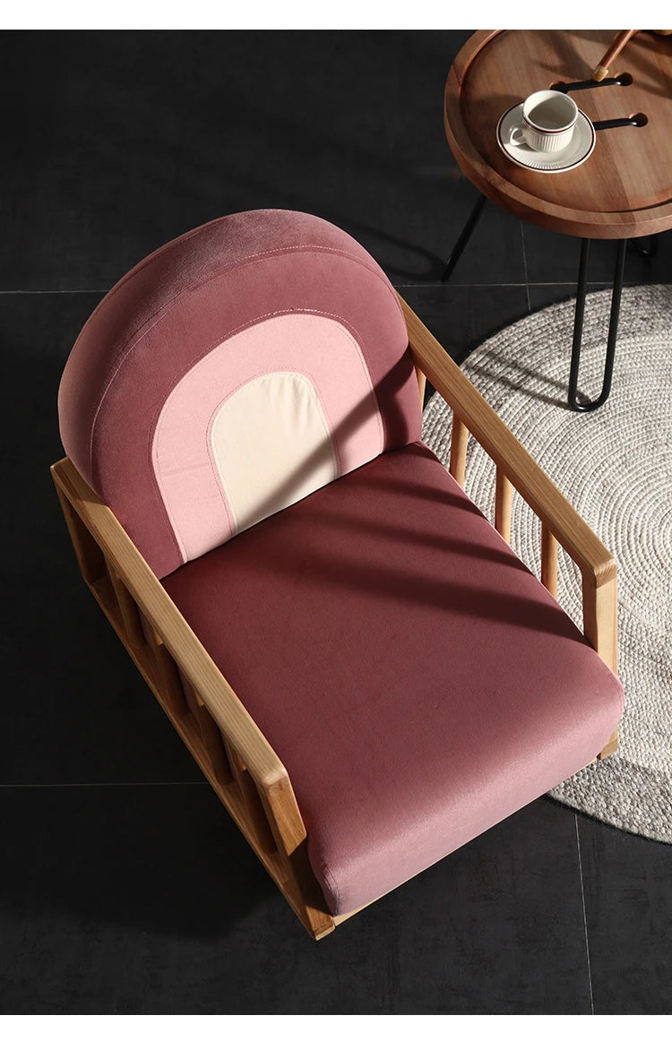 Chaise à Bascule Enfant en Bois Massif Nordique