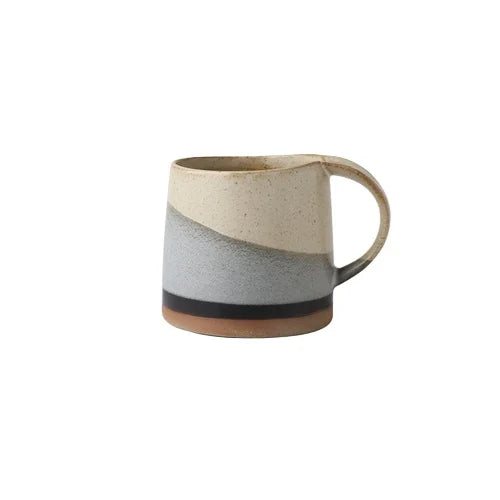 Tasse en Grès Style Japonais Rétro Anse Suspendue