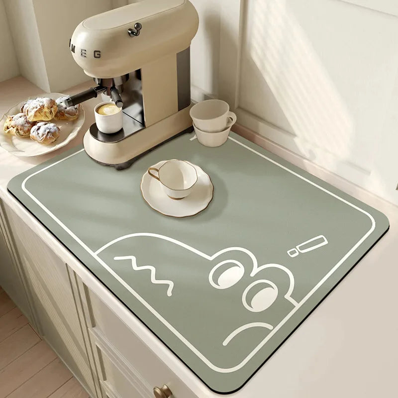 Tapis d'Égouttage Absorbant Antidérapant pour Cuisine