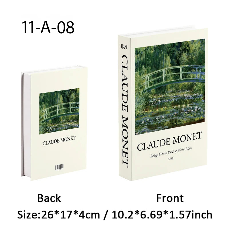 Faux Livres Décoratifs Boîte de Rangement Style Bauhaus