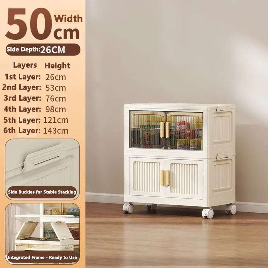 Meuble de Rangement Multi-Niveaux Sans Montage