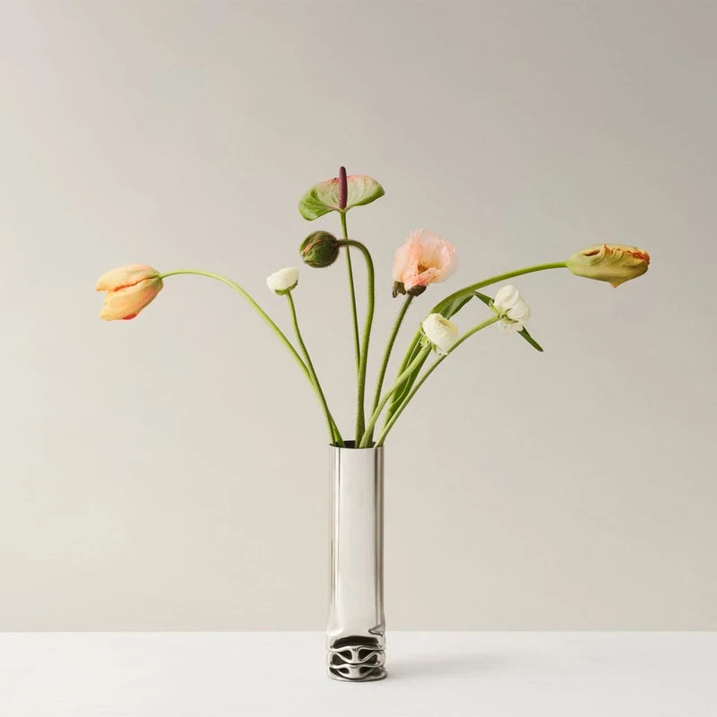 Slender Stainless Steel Vase – Nordic Tabletop Decor, 25cm
