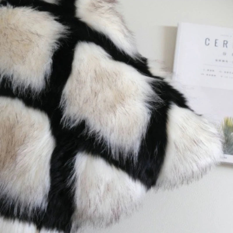 Housse de Coussin Peluche Imitation Fourrure Léger Luxe