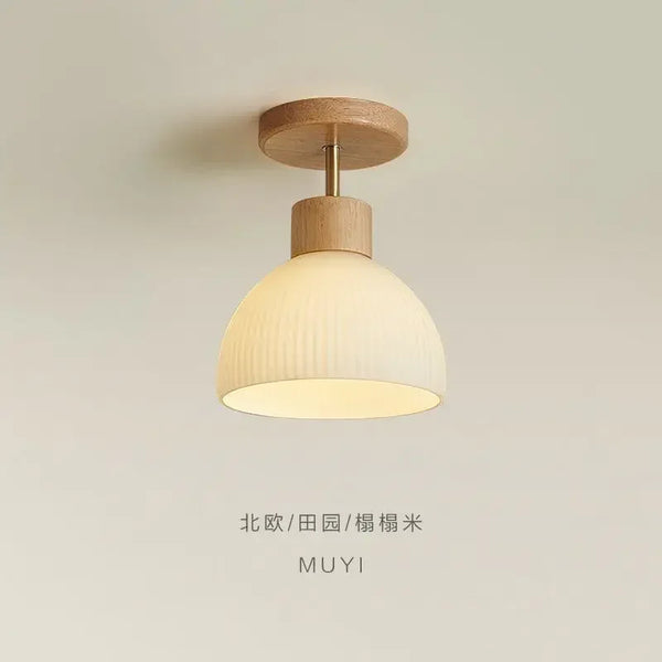 Lustre Bois Naturel Style Japonais Nordique Créatif