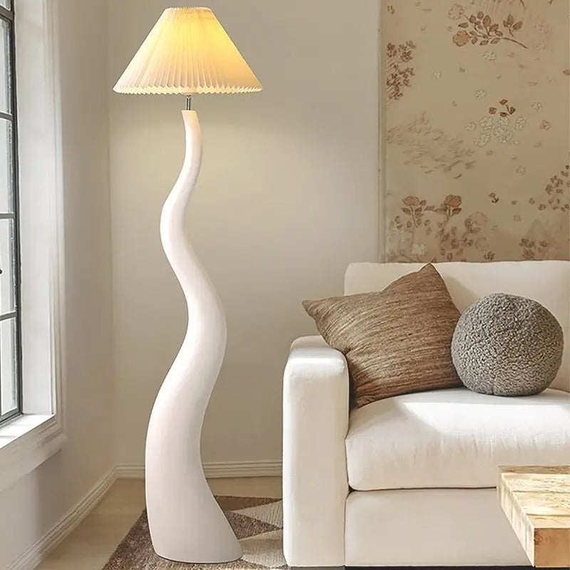 Lampe sur Pied Plissée Minimaliste - Éclairage Vertical