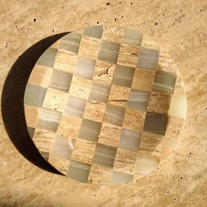 Plateau Marbre Assemblé Carré pour Comptoir et Bijoux