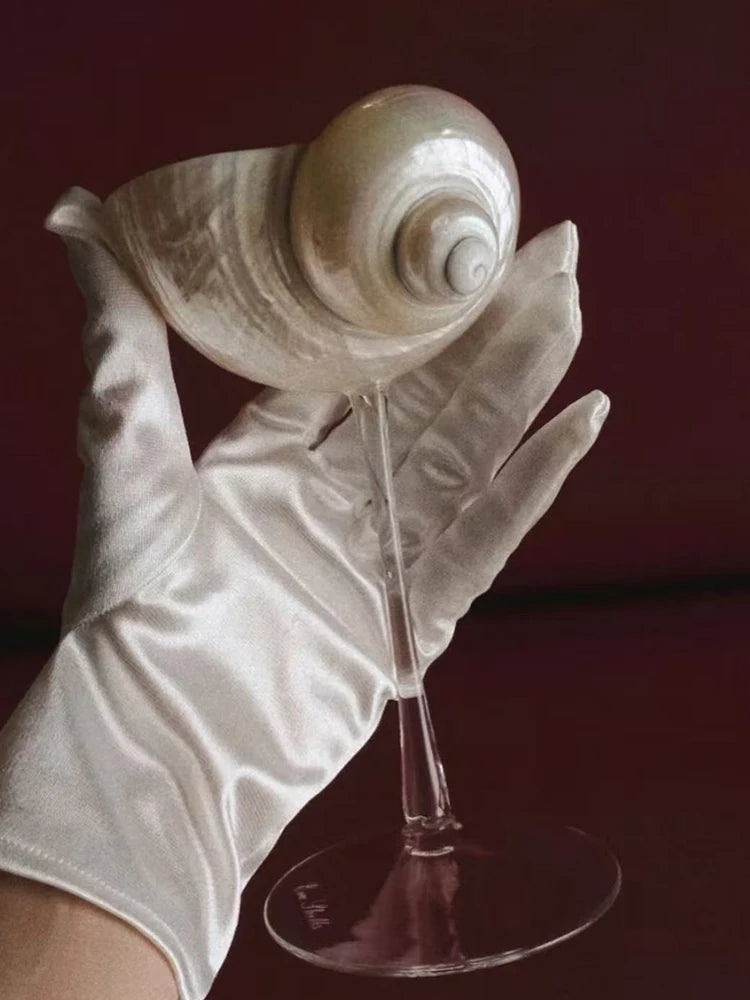 Verre à Vin en Coquillage Naturel - Fait Main, Style Nordique