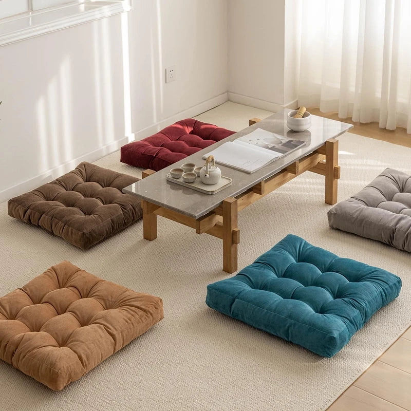 Coussin de Sol Carré Matelassé - Méditation et Détente