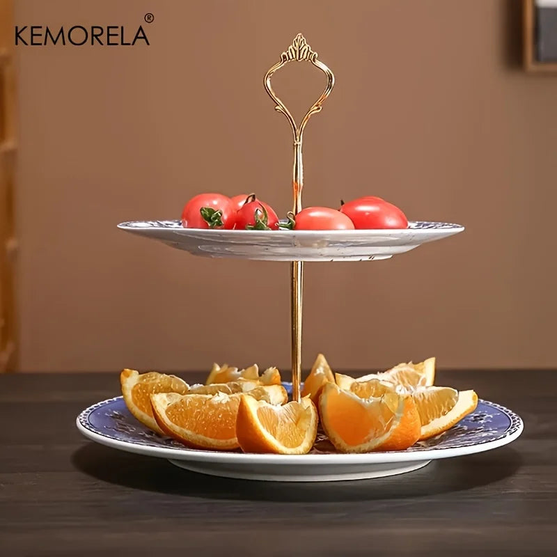 Présentoir à Gâteaux Céramique 2 Étages