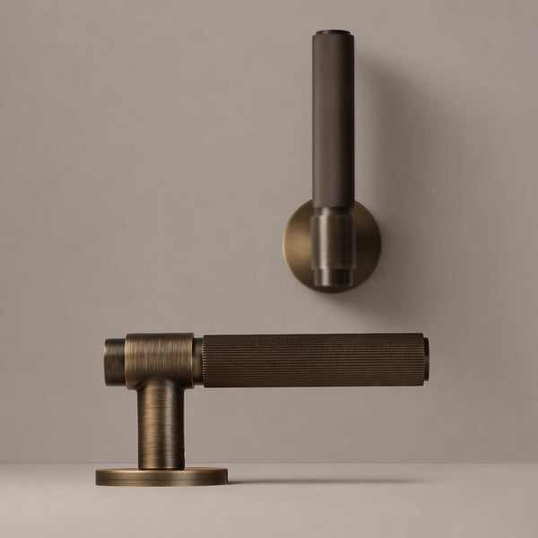 Brass Door Lock Set – Antique Bronze Hardware
