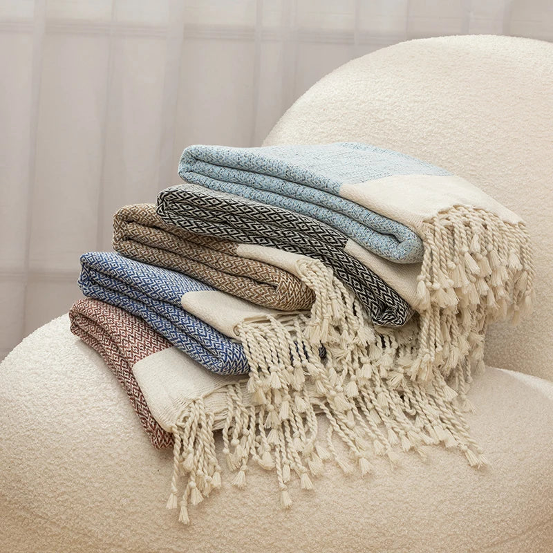Couverture en Coton à Franges - Style Turc