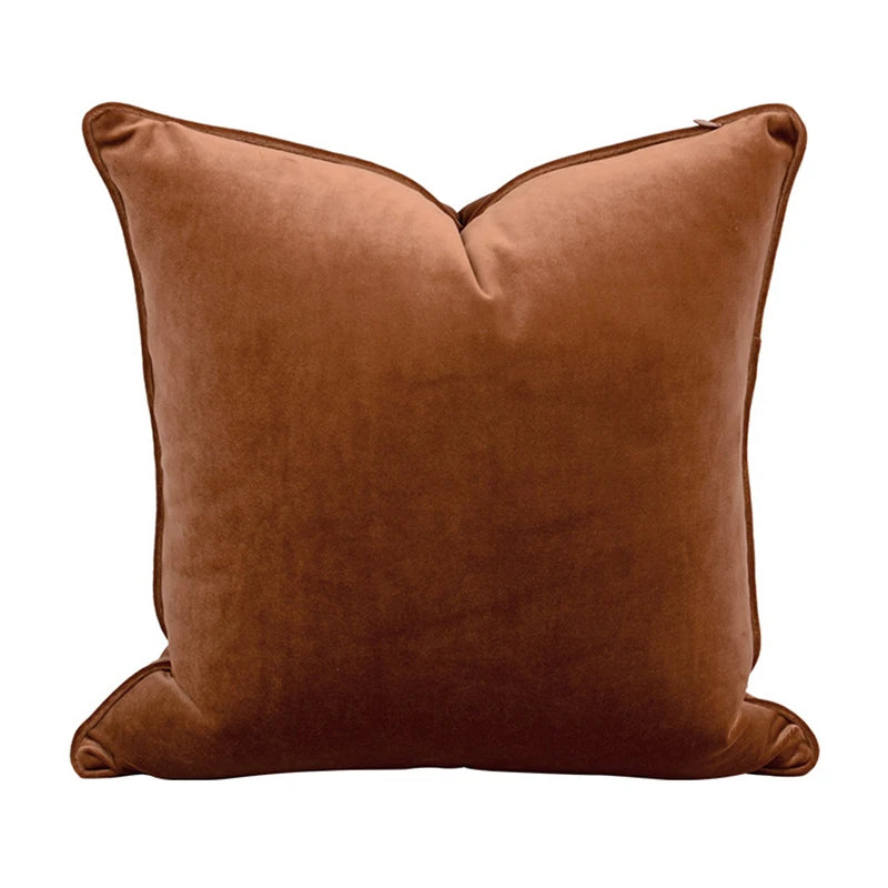 Housse de Coussin Velours Italien Vert Olive Uni