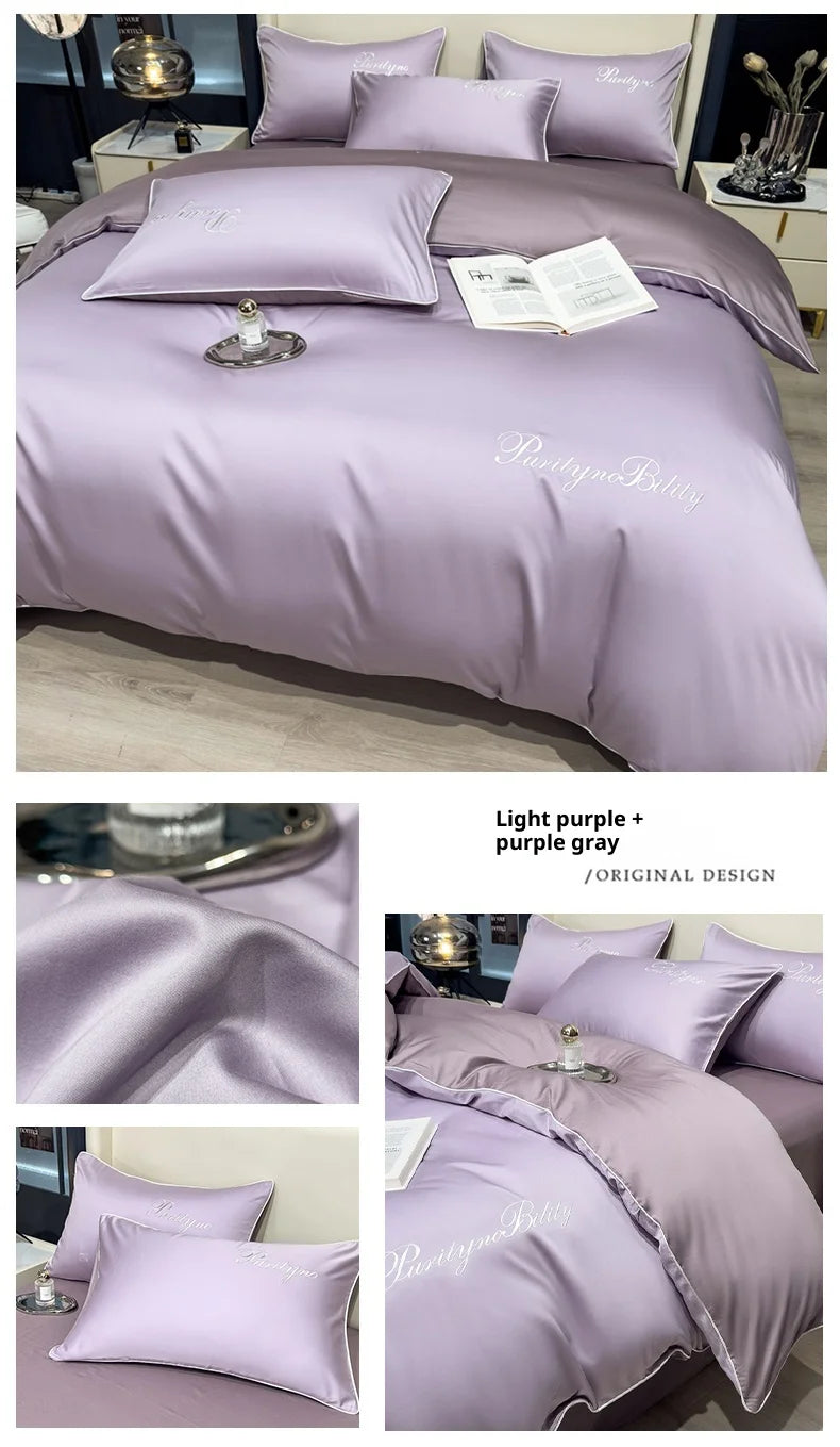 Set Housse de Couette Coton Égyptien avec Taies
