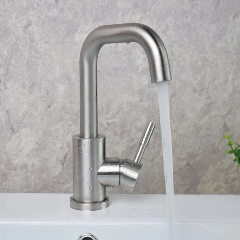 Robinet de Lavabo Rotatif 360° Acier Inoxydable