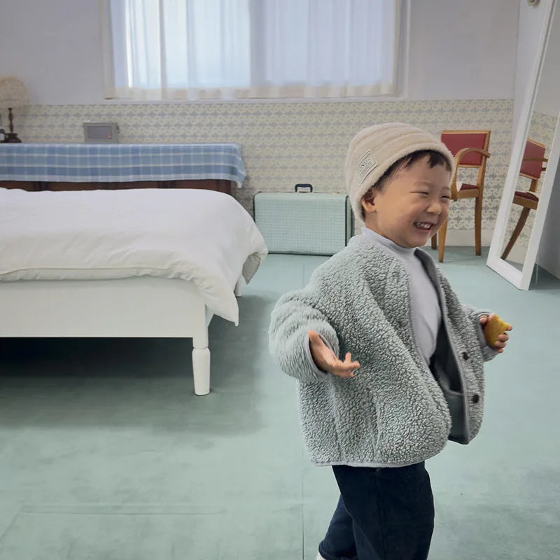 Manteau Enfant Matelassé Uni Style Coréen