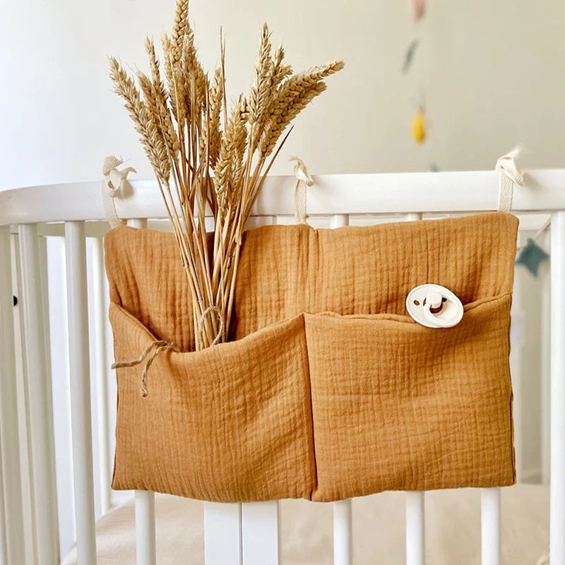 Organisateur de Lit Bébé à Poches en Coton