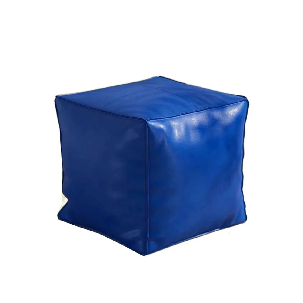 Pouf de Rangement en Cuir PU - Style Nordique Empilable