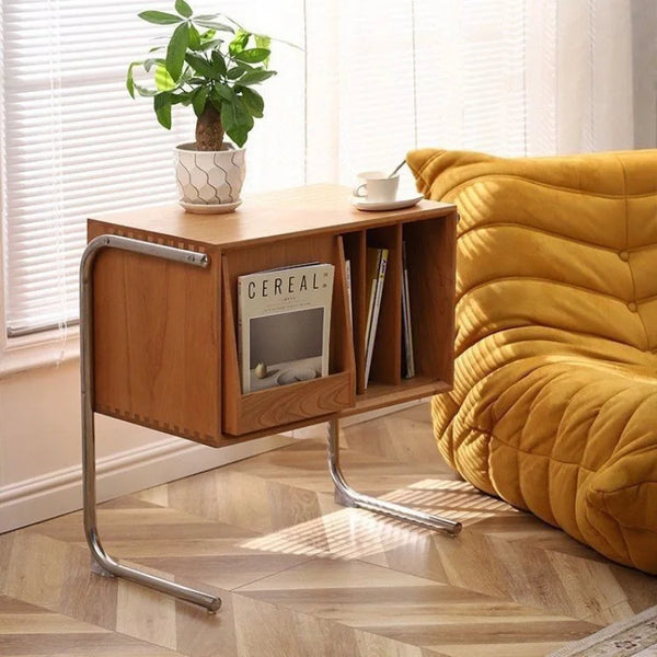 Étagère Scandinave en Bois Massif Multi-Fonction