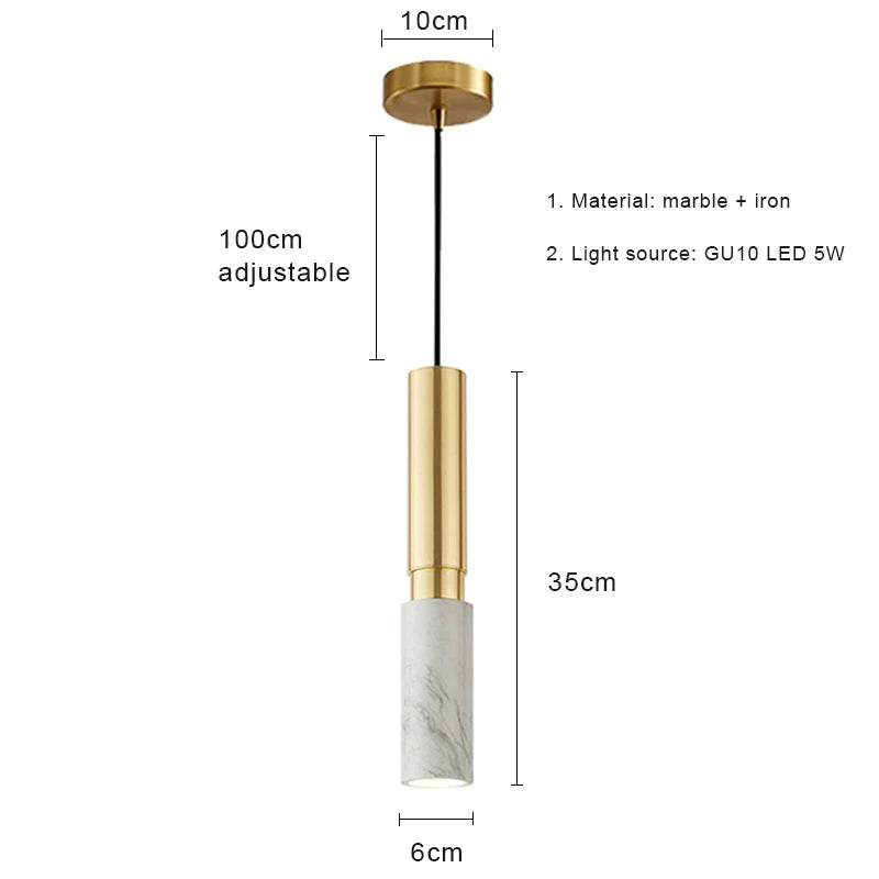 Suspension en Marbre - Design Nordique de Luxe