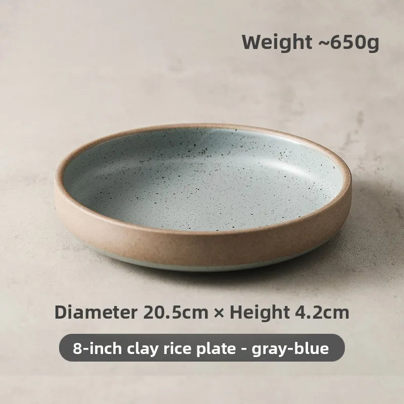Japanese Deep Plate – Rustic Ceramic Dish