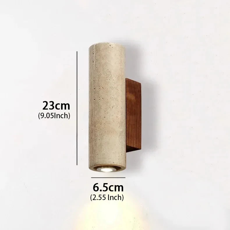 Applique Murale Marbre Jaune LED Style Wabi-Sabi Escalier