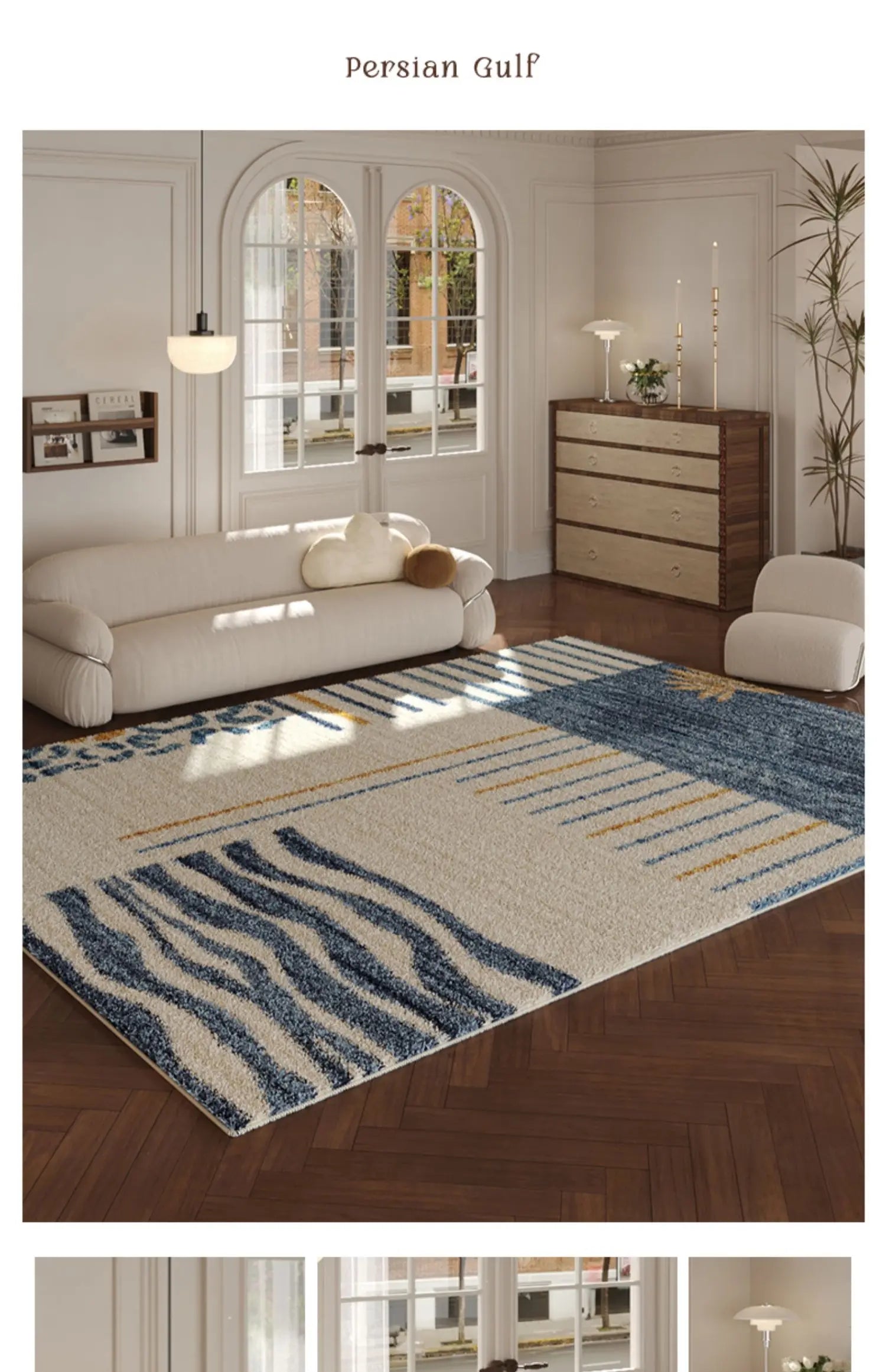 Tapis Chaud Rétro Antidérapant Lavable Salon