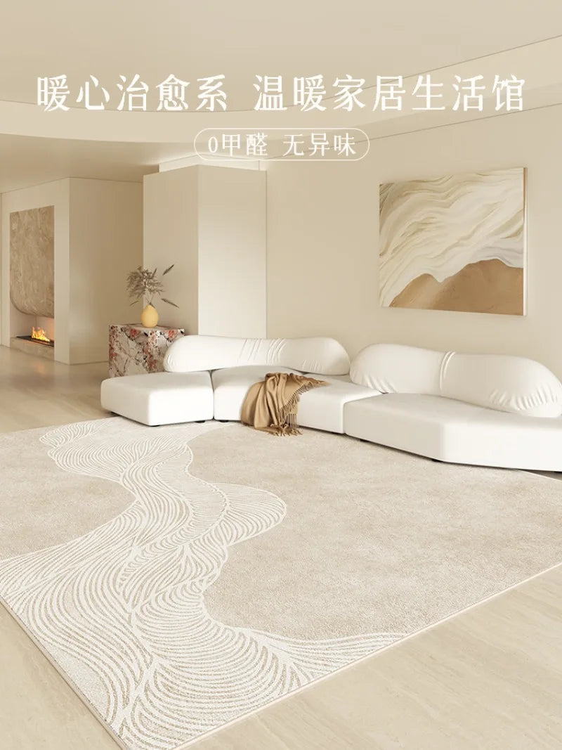 Tapis Style Japonais Minimaliste Peluche Douce Antidérapant