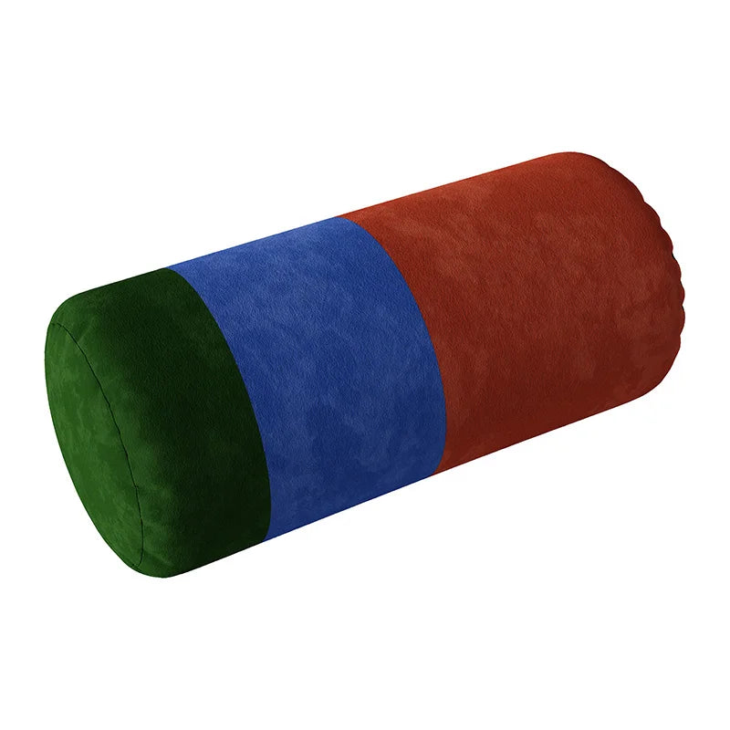 Coussin Cervical Cylindrique en Velours - Support Nuque