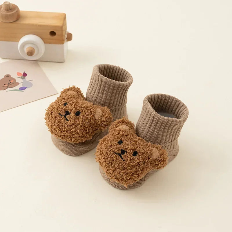 Chaussettes Bébé Hiver Motif Ourson Épaisses