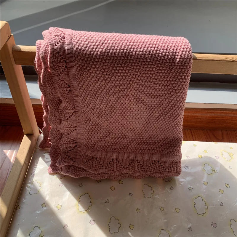Couverture Bébé Tricotée Style Nordique
