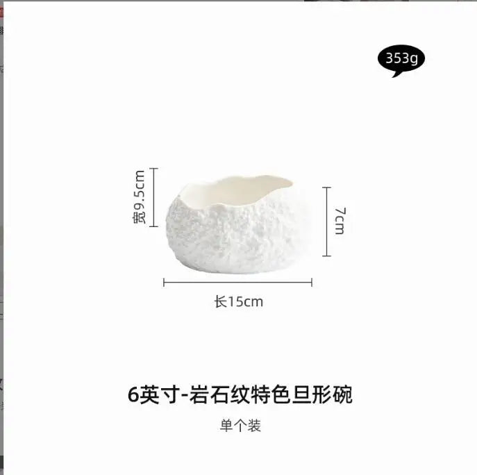 Bol Céramique Forme Œuf Design Irrégulier Haut de Gamme