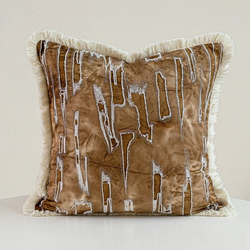 Housse de Coussin Filet Noué Café Style Sac à Mailles