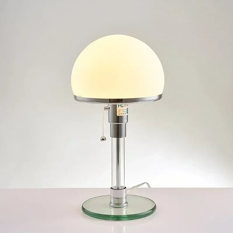 Lampe de Bureau Design Danois - Verre et Métal Chromé