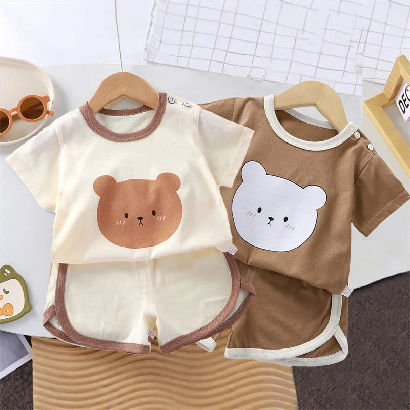 Ensemble T-Shirt et Short Motif Ourson