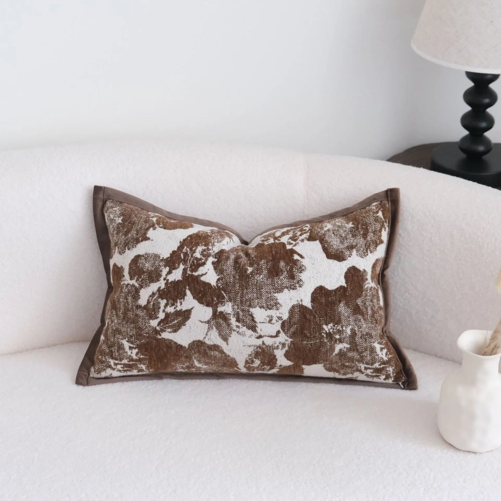Housse de Coussin Rayée Texturée - Style Farmhouse Bohème